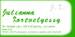 julianna kortvelyessy business card