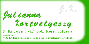 julianna kortvelyessy business card